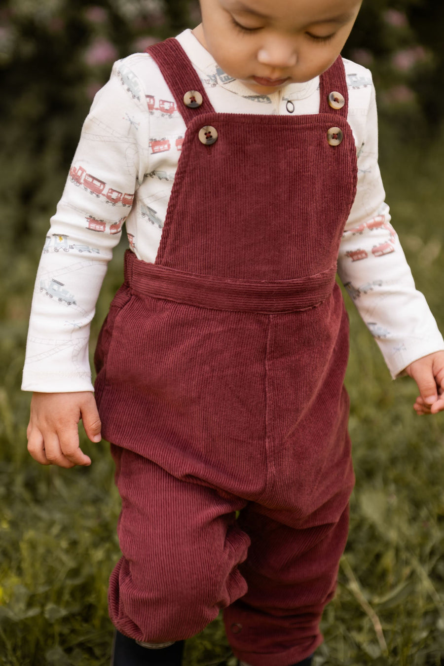 Corduroy Overall - Mulberry
