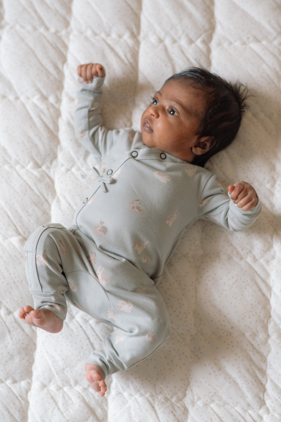 The Littles Kimono Romper - Hoppy Bunny