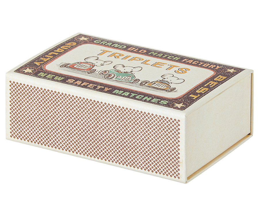 Triplets, Baby mice in matchbox