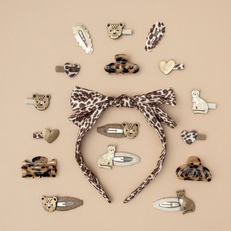 Assorted Leopard Mini Claw Clips