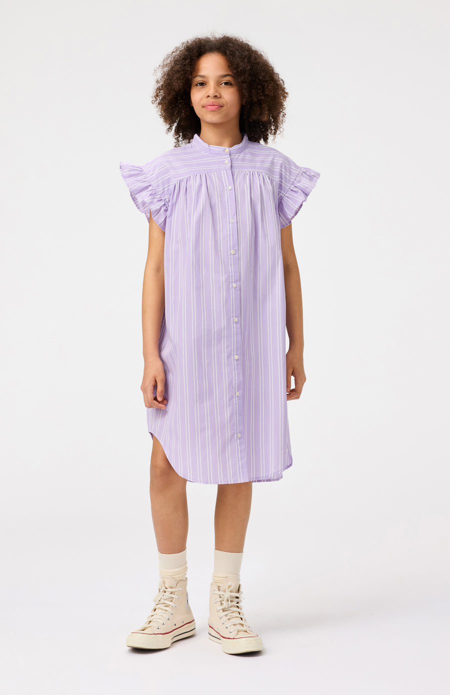Dress Cortny Purple Rail Stripe