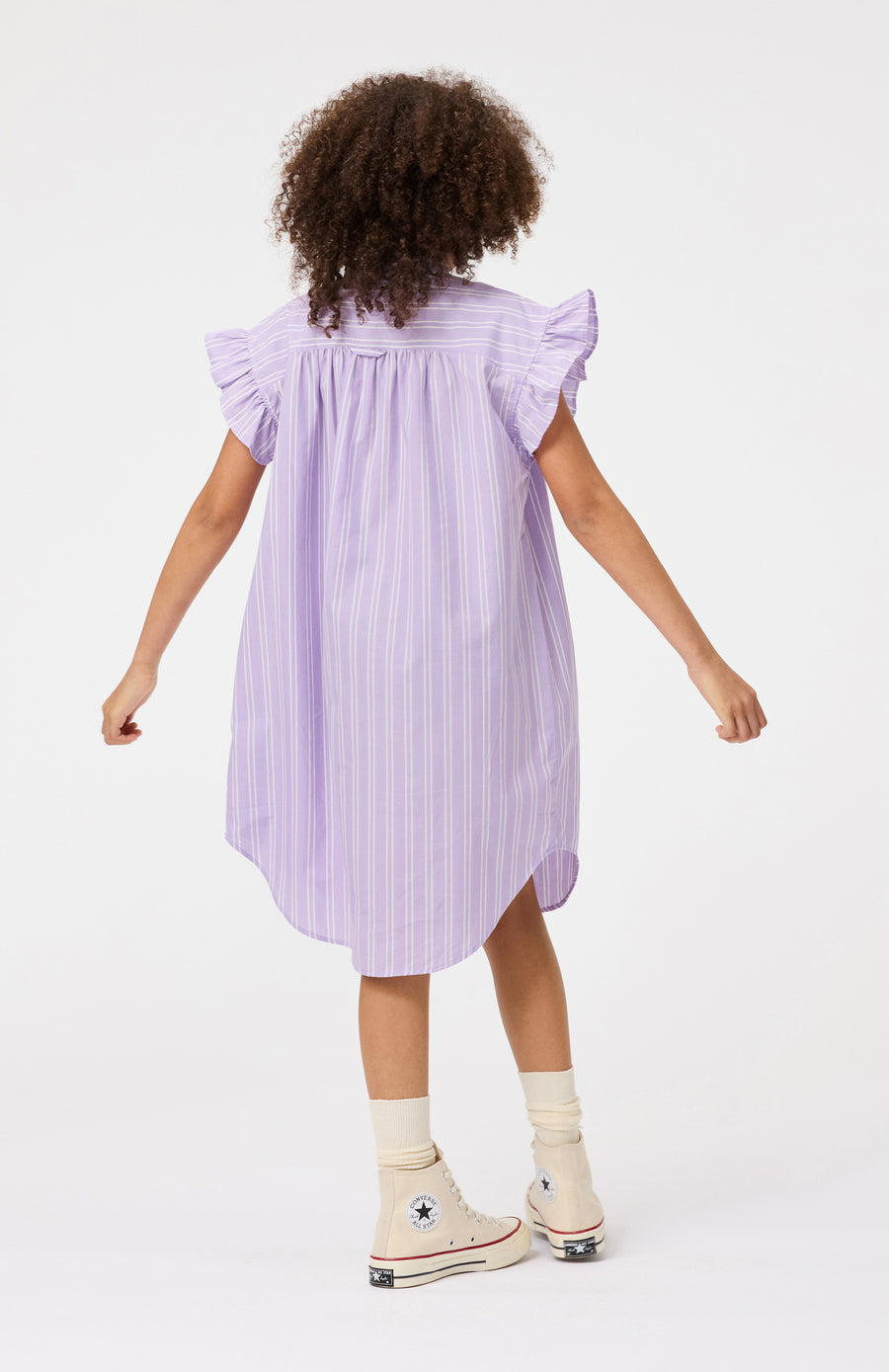 Dress Cortny Purple Rail Stripe