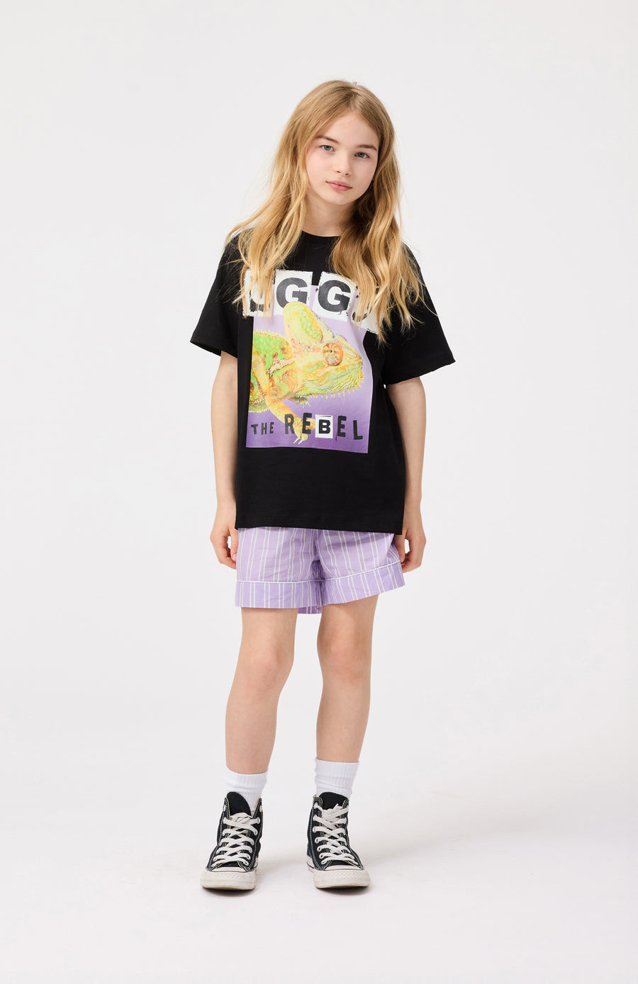 Woven shorts Aja Purple Rail Stripe