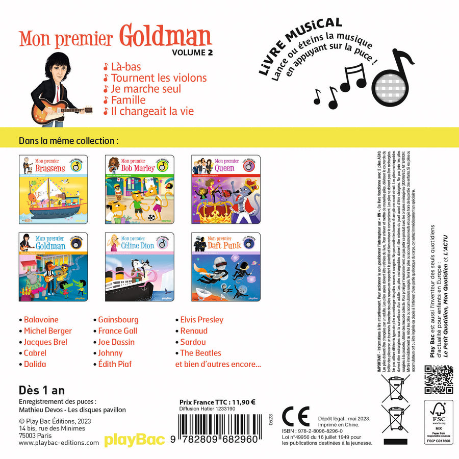 Livre musical - Mon premier Goldman vol 2