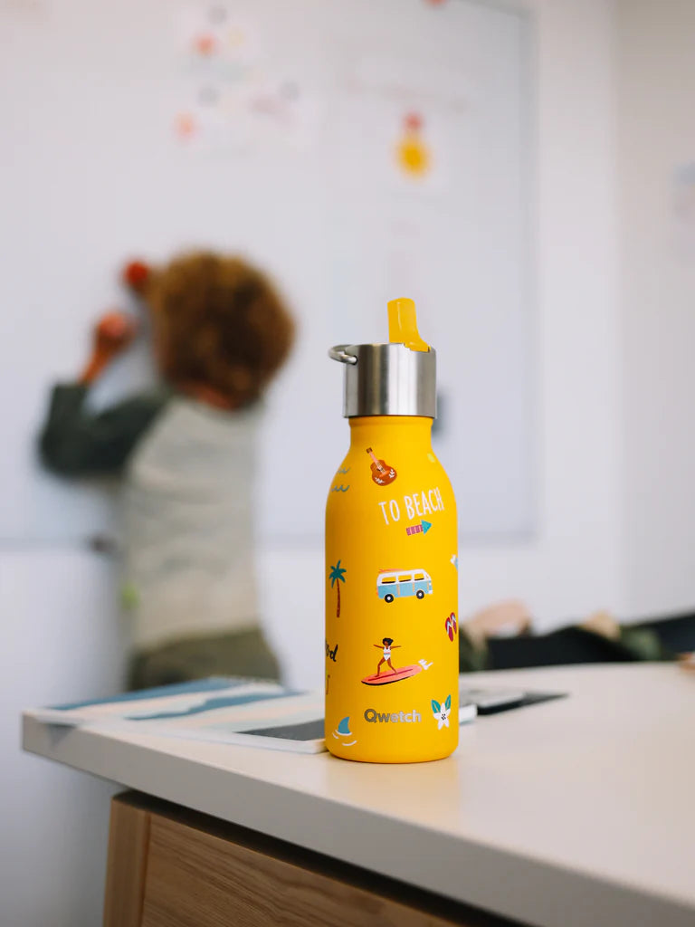 Bouteille Isotherme Inox - Kids - Honolulu - Curry - 350ml d'hydratation durable