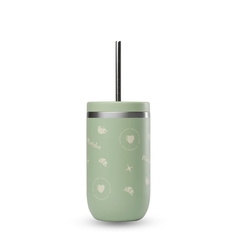 Cold Cup Isotherme Inox - Cool Club - Vert Tilleul - 470ml d'hydratation durable
