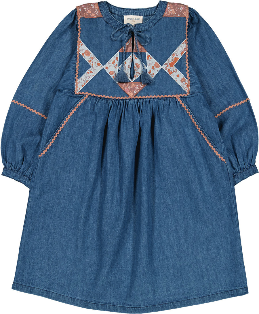 Dress Polly Chambray Blue