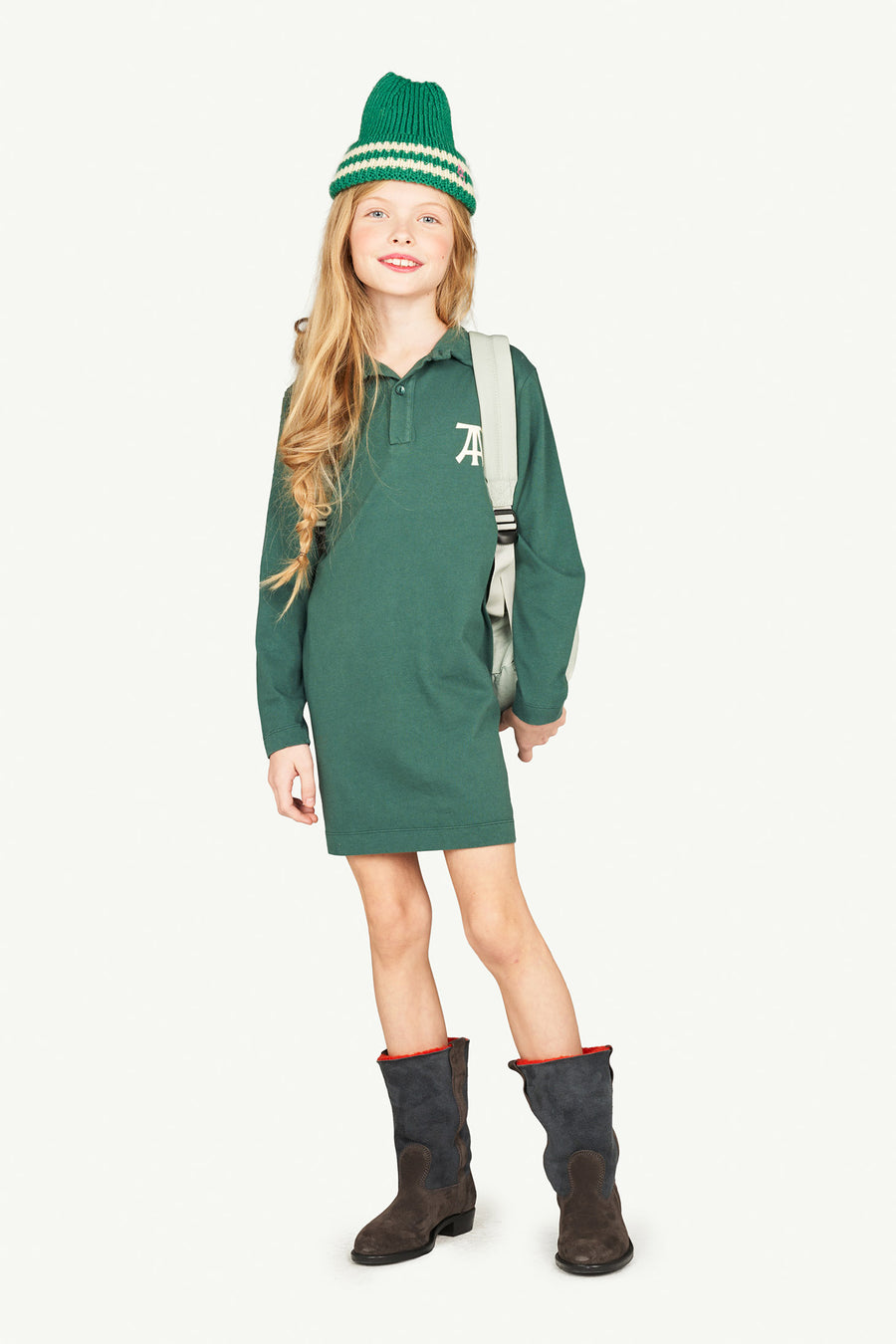 Dragon Kids Dress Dark Green