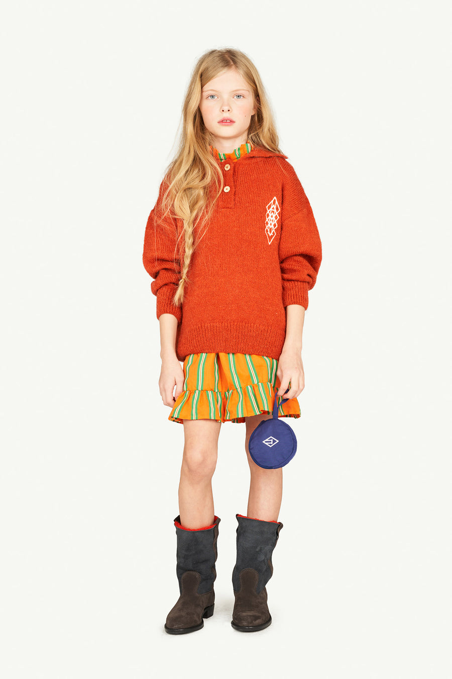 Raven Kids Sweater Deep Orange