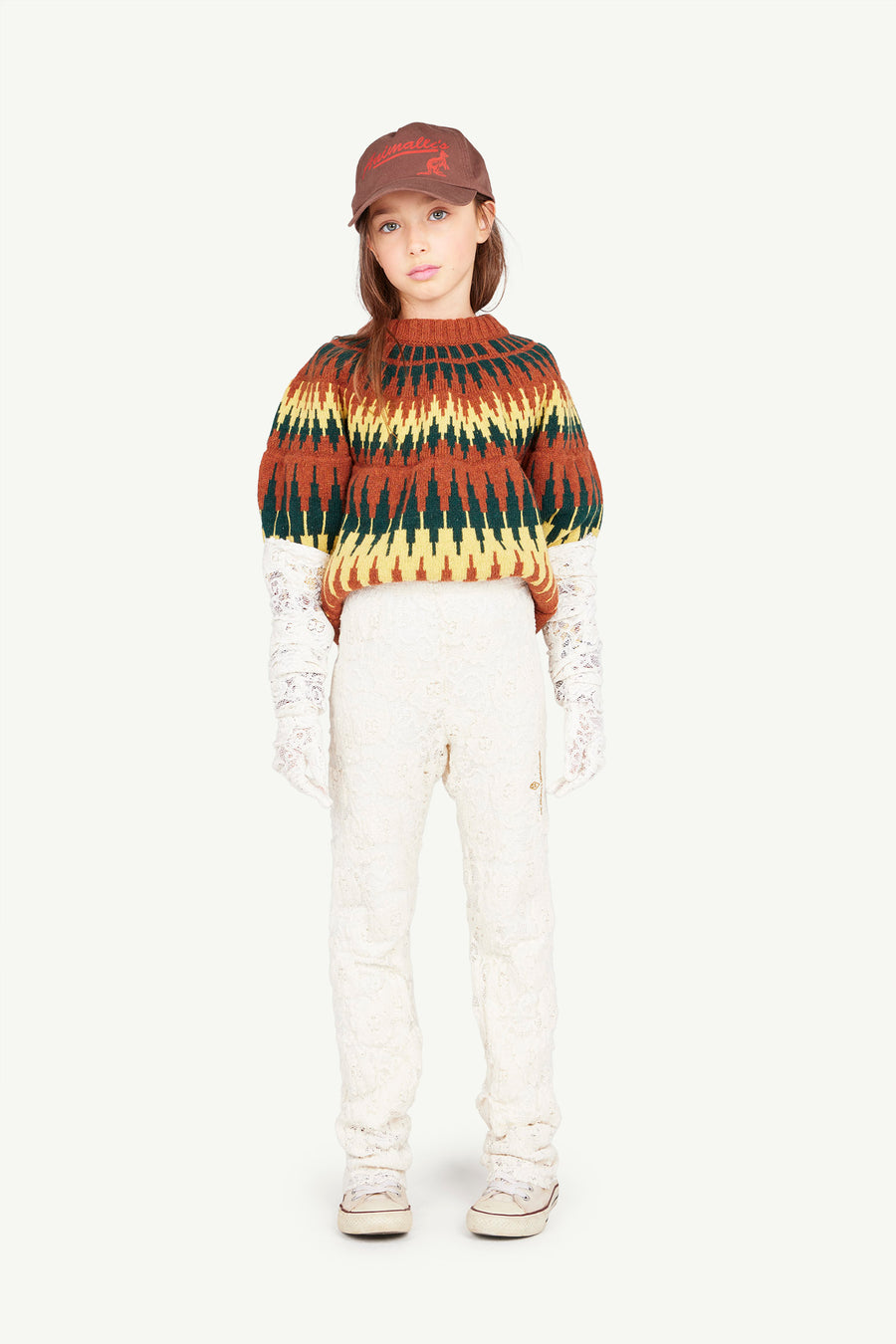 Zig Zag Bull Kids Sweater Brown