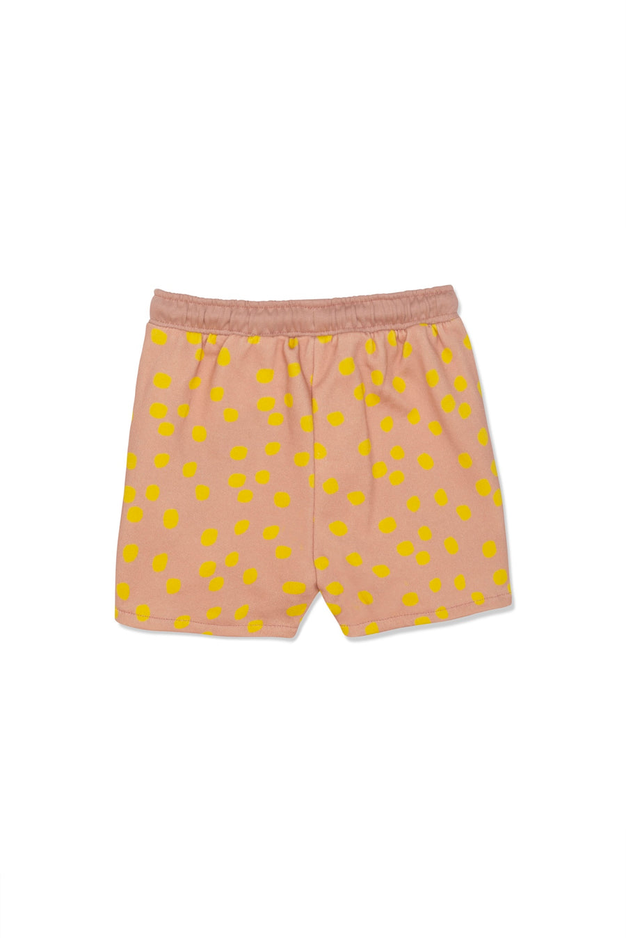 Dot Cropped Girl Shorts Misty Rose / Cyber Yellow