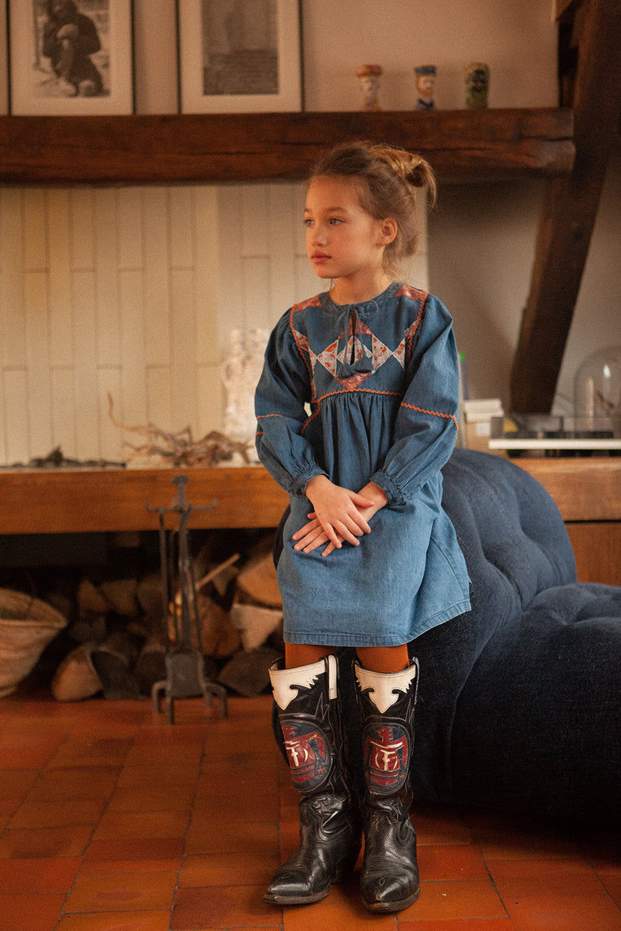 Dress Polly Chambray Blue