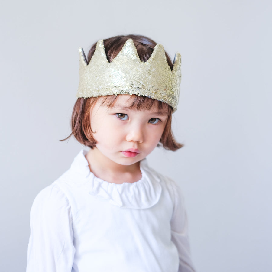 Sequin Crown-Gold