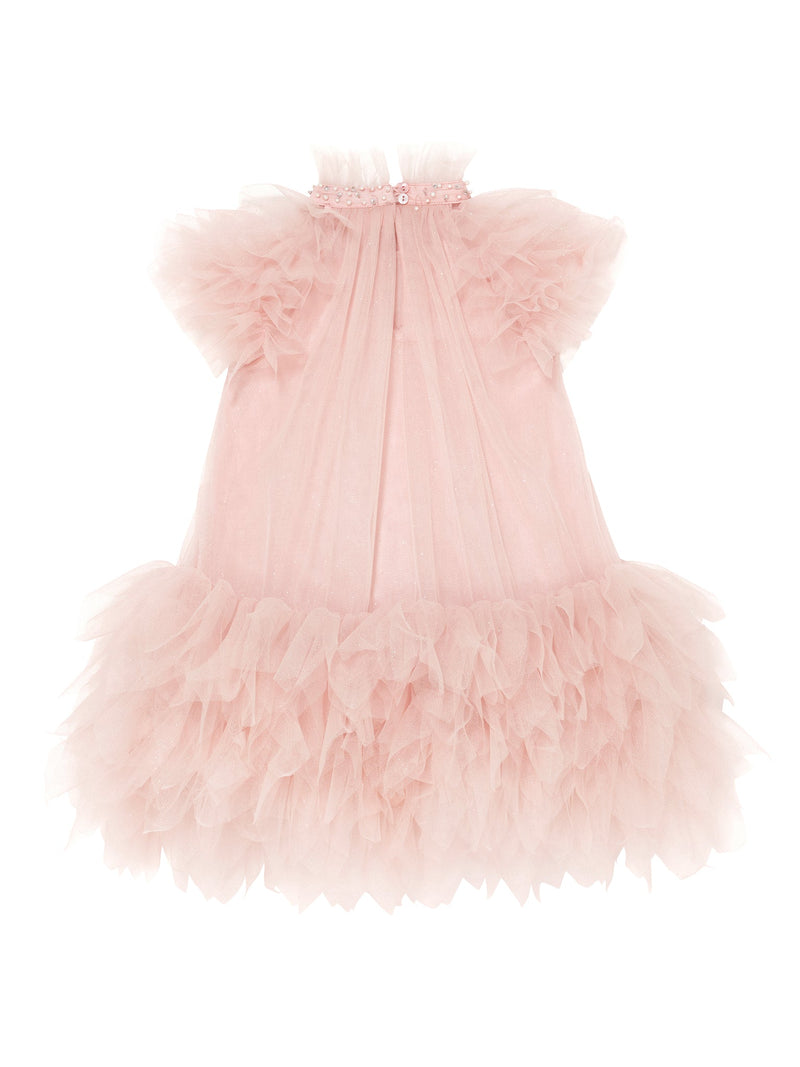 Abu Dhabi Glitter Tulle Dress Crystal Pink