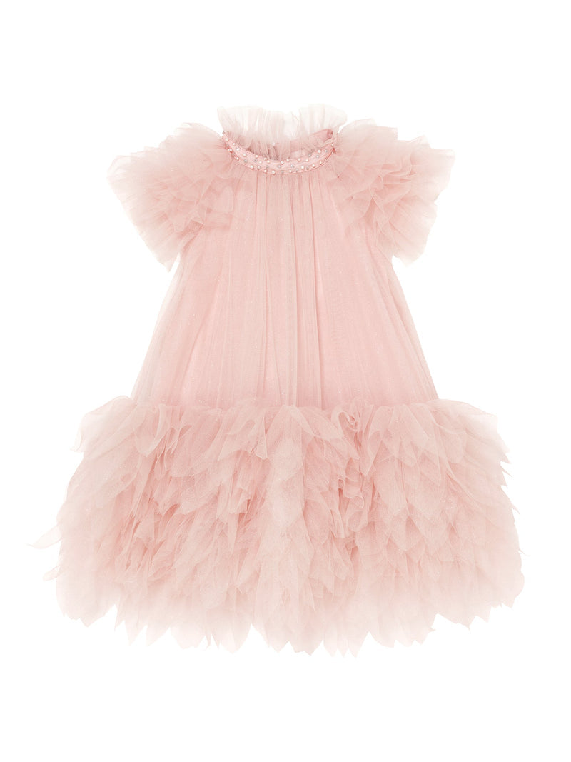 Abu Dhabi Glitter Tulle Dress Crystal Pink