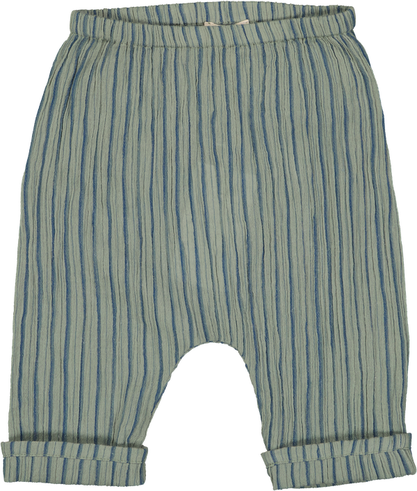 Trousers Jungle Cotton Crepe Stripe Khaki