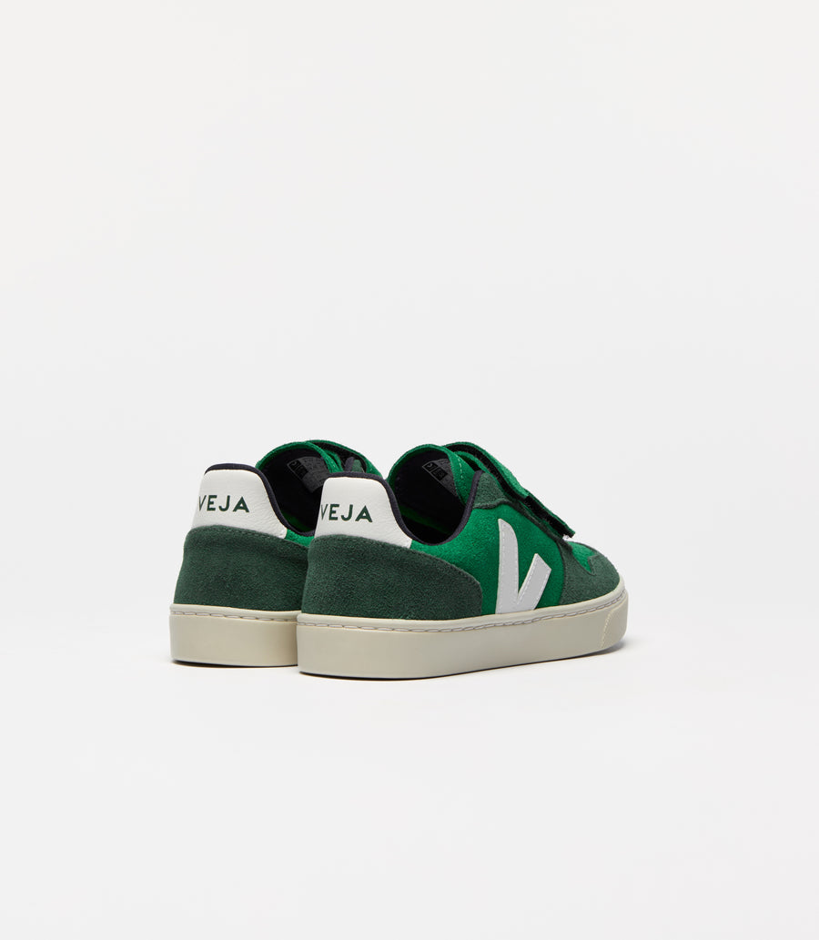 V-10 Suede Emeraude White