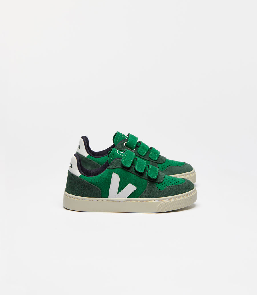 V-10 Suede Emeraude White