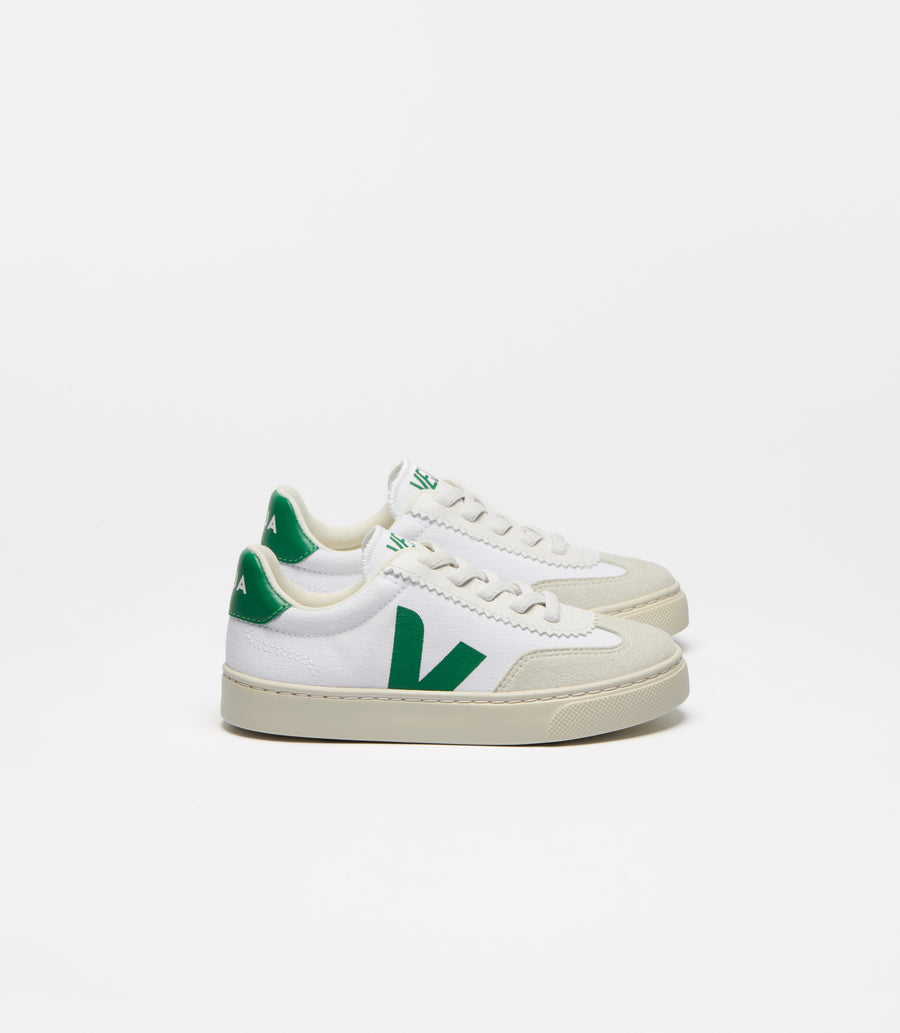 Volley Canvas White Emeraude