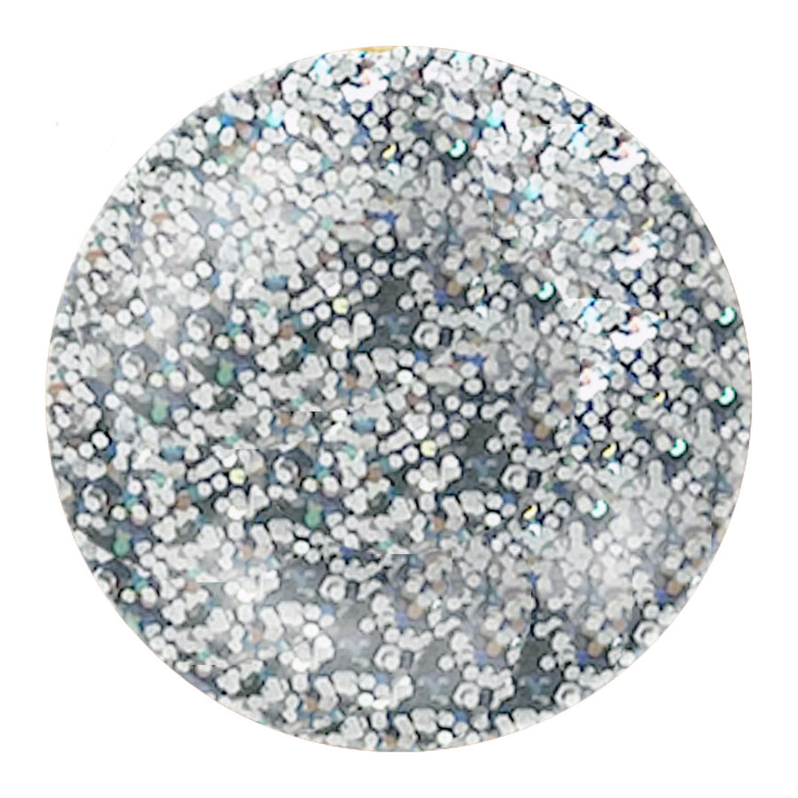 Waterbased Nail Polish Kids Green -  Glitter Silver Dreamer