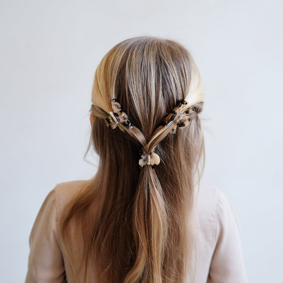 Assorted Leopard Mini Claw Clips