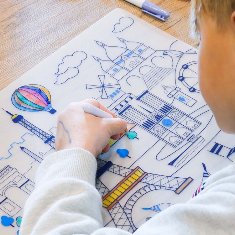 Paris – Set De Table À Colorier