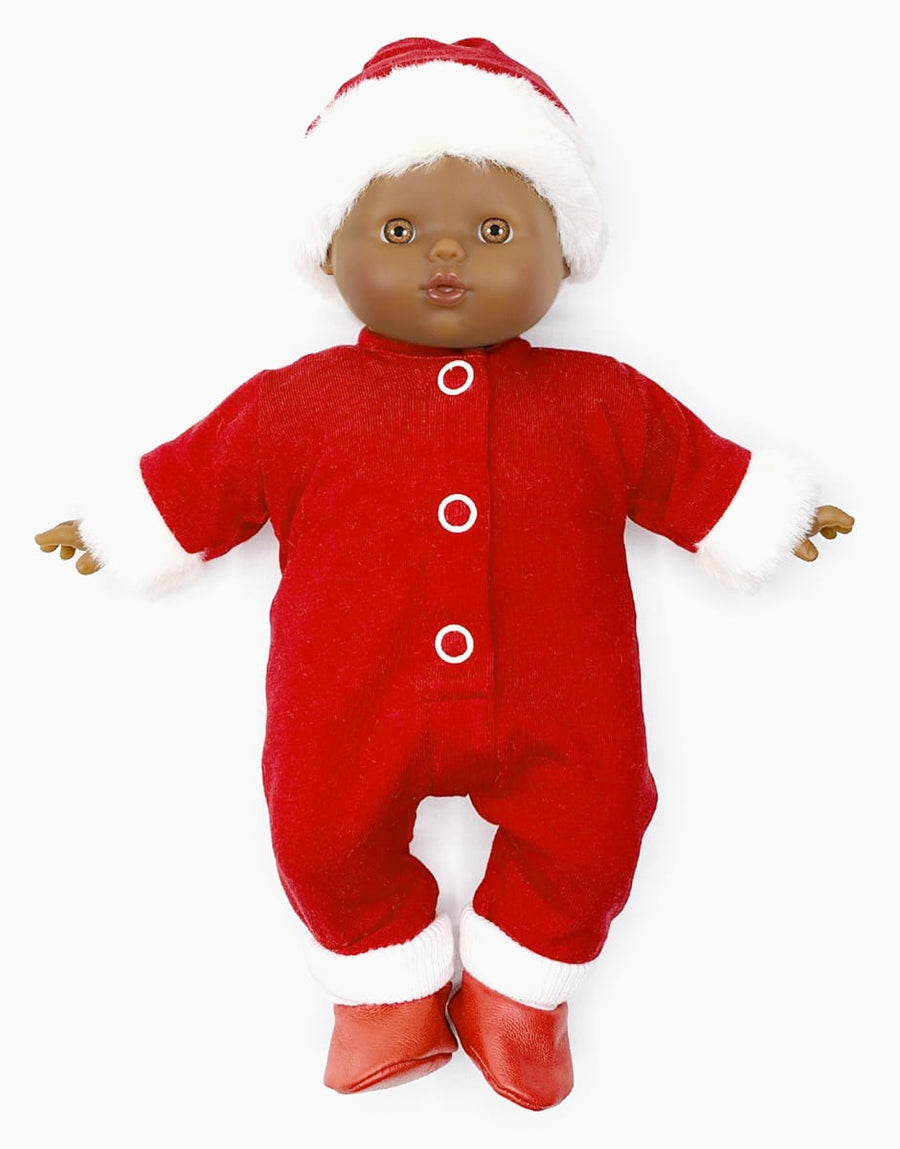 Babies – Ensemble Christmas avec combinaison Lili et bonnet en jersey carmin