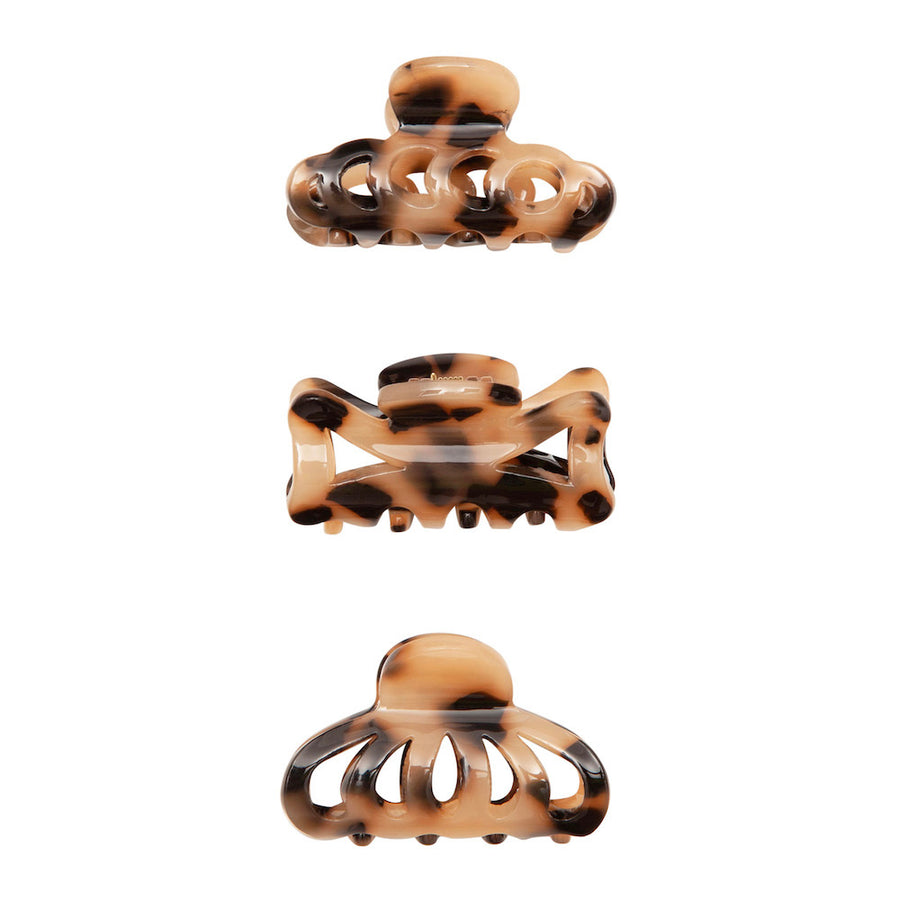 Assorted Leopard Mini Claw Clips