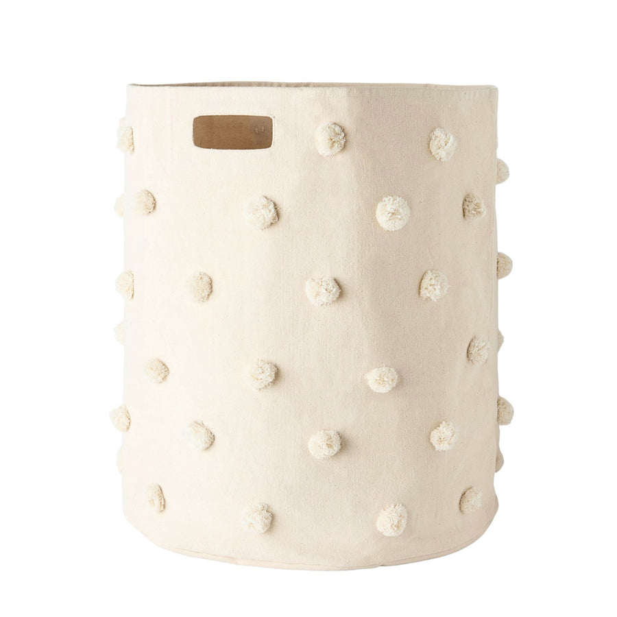 Storage Bin Pom Pom Basket - Hamper - Natural