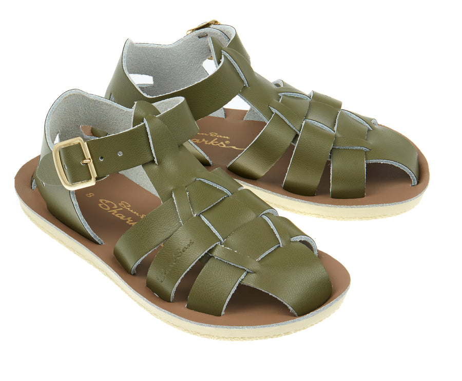 Salt Water - Sandals - Sandals Shark Olive