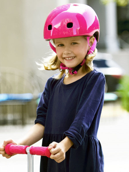 Casque Rose Framboise Brillant - Lumière LED Intégrée