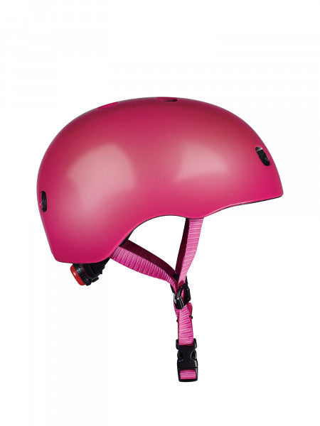 Casque Rose Framboise Brillant - Lumière LED Intégrée